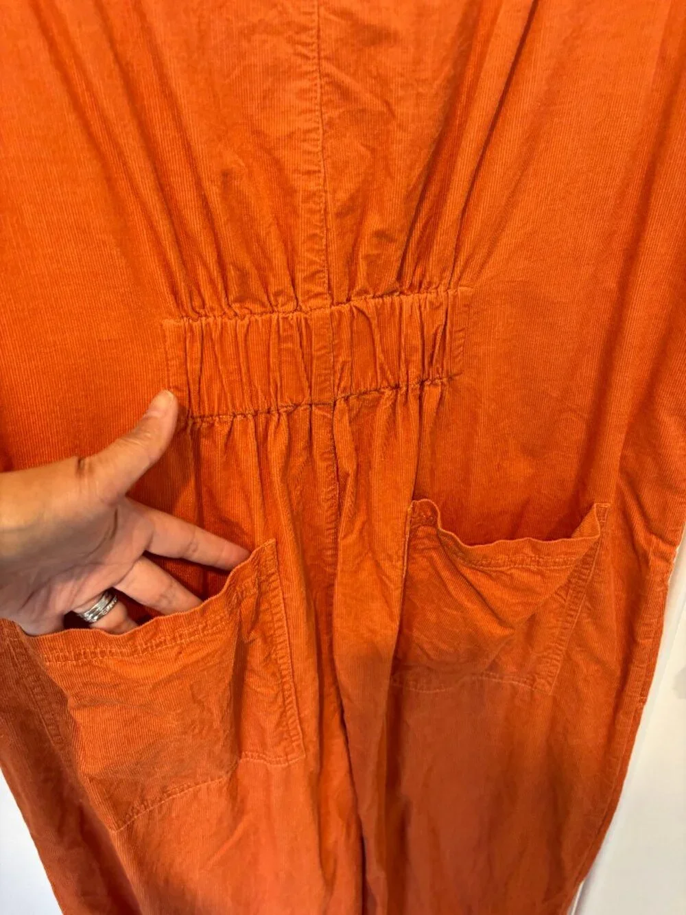 Lucy & Yak Orange Corduroy Jumpsuit (14) - Picture 8 of 8